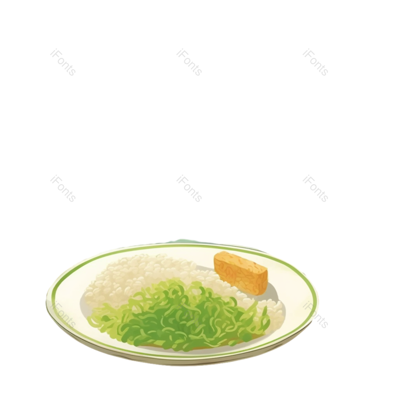 盘子图片,美食元素,美味PNG,绿色食品免抠素材